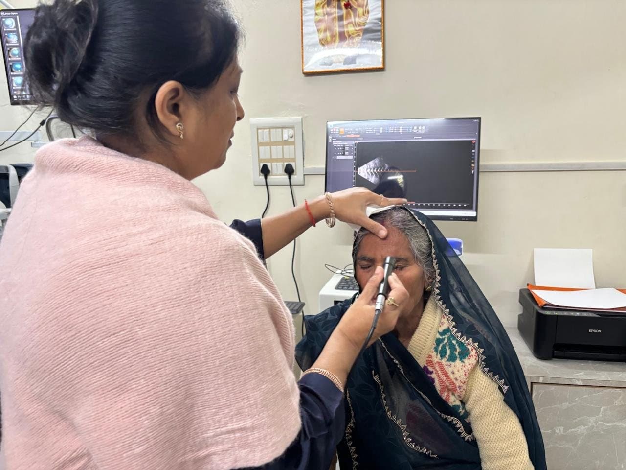 Eye diagnostics at BBSM Nursing Home, Raebareli